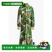 潮奢 连衣裙 FARM 女士 1h可退 式 RIO 串珠精饰印花双绉中长衬衫