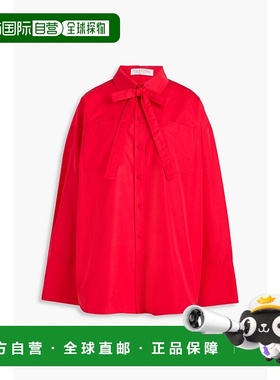 1h可退 潮奢 valentino 华伦天奴 女士 蝴蝶结棉质府绸衬衫 B0AB4