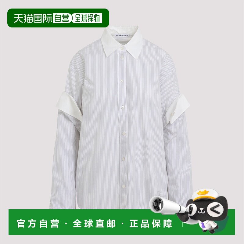 ACNE STUDIOS 女士衬衫 AC0727DIF SS2025 白色 翻领长袖衬衫图片