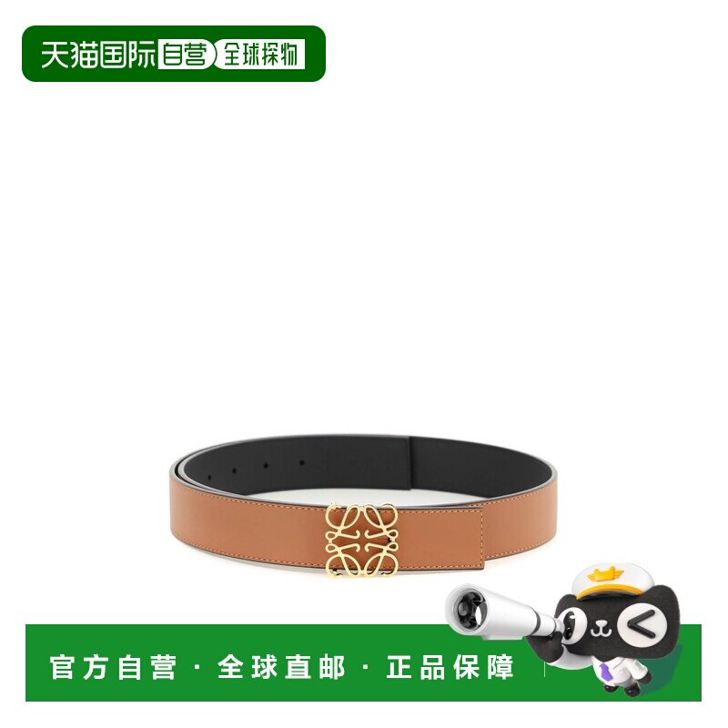 LOEWE 男士腰带 E619Z20X032544 CO 棕色 Anagram 牛皮革皮带