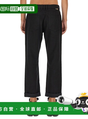 BALMAIN 男士牛仔裤 BH0MI044DD76EHV AW2023 黑色直筒裤