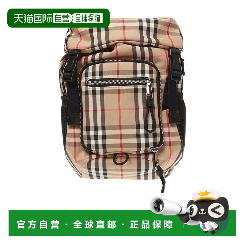 BURBERRY 男士斜挎包 80144301 AW2021 花色 格纹徽标背包