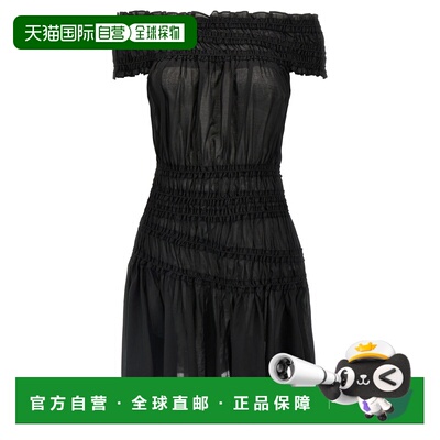 TORY BURCH 女士连衣裙 164519001 SS2025 黑色 Smocked Cotton D