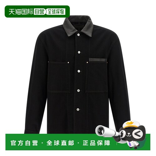 LEMAIRE 男士衬衫 SH1261LD1071BK999 CO 黑色 长袖牛仔外套