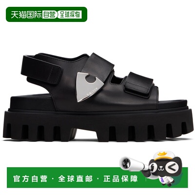 1h可退 潮奢 mcqueen 亚历山大 麦昆 女士 黑色 Parachute 凉鞋 8