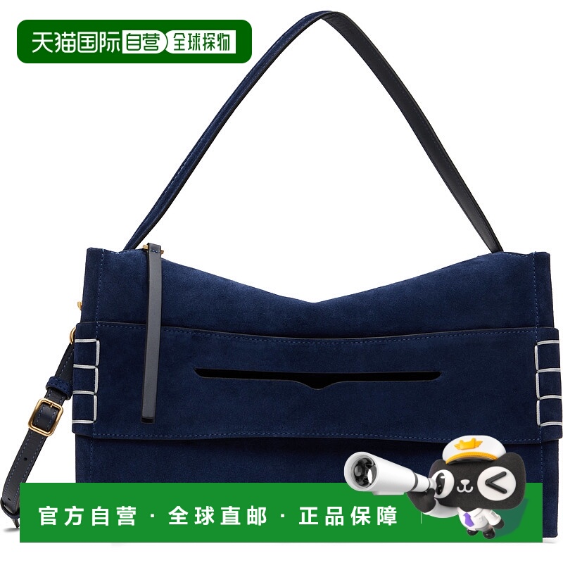 1h可退 潮奢 J.W. Anderson 女士 海军蓝中号 Loafer 单肩包 HB07