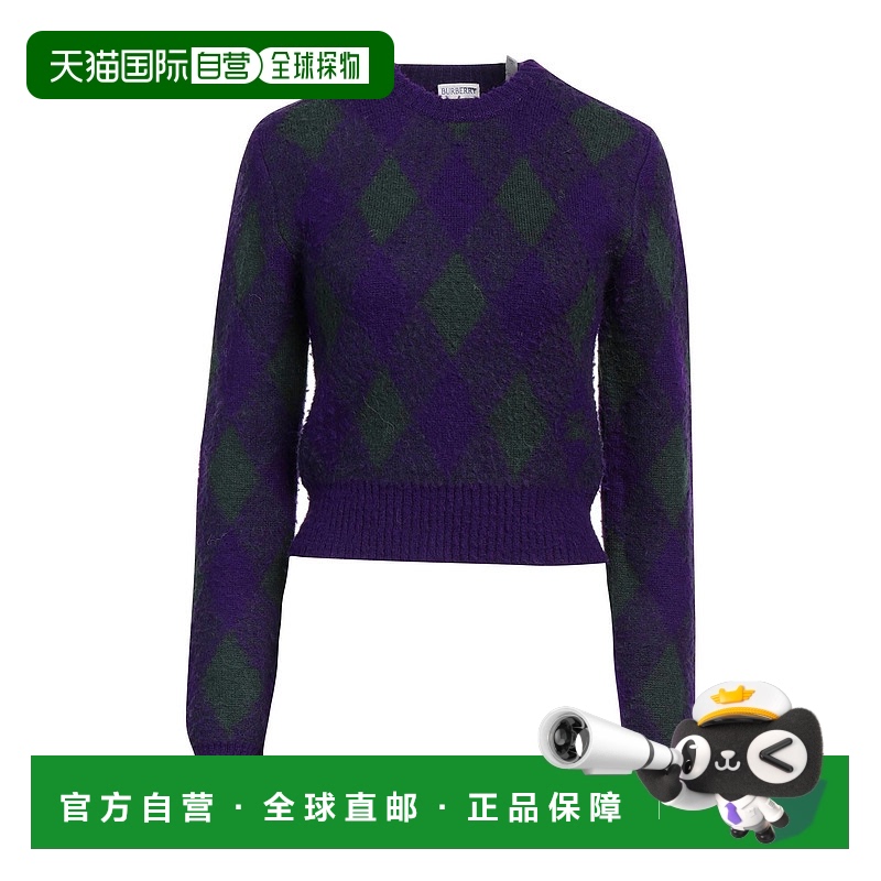 1h可退 潮奢 Burberry 巴宝莉 女士 毛衣 purple紫色 舒适时尚