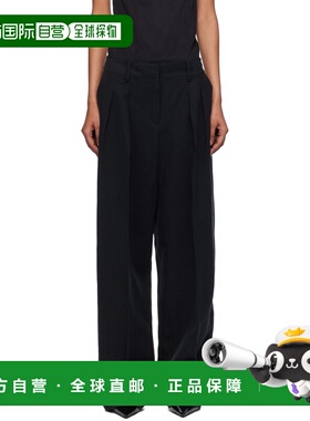 1h可退 潮奢 The Frankie Shop 女士 黑色 Daytona Pleated Linen