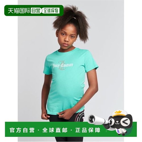 1h可退 潮奢 Juicy Couture 橘滋 女童 儿童精致徽标合体款T恤童