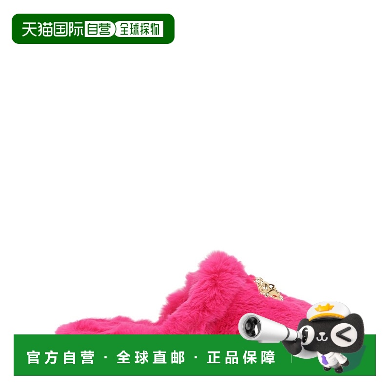 1h可退 潮奢 Versace 范思哲 女士 Medusa人造皮草拖鞋