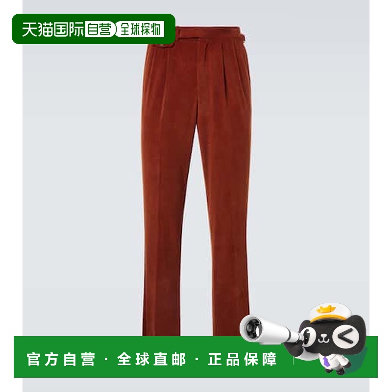 1h可退 潮奢 Dunhill 登喜路 男士 棉质真丝灯芯绒长裤