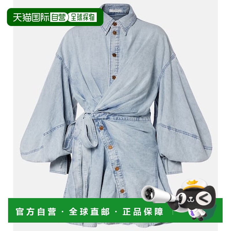 1h可退 潮奢 ZIMMERMANN 女士 Rebellion 牛仔迷你连衣裙