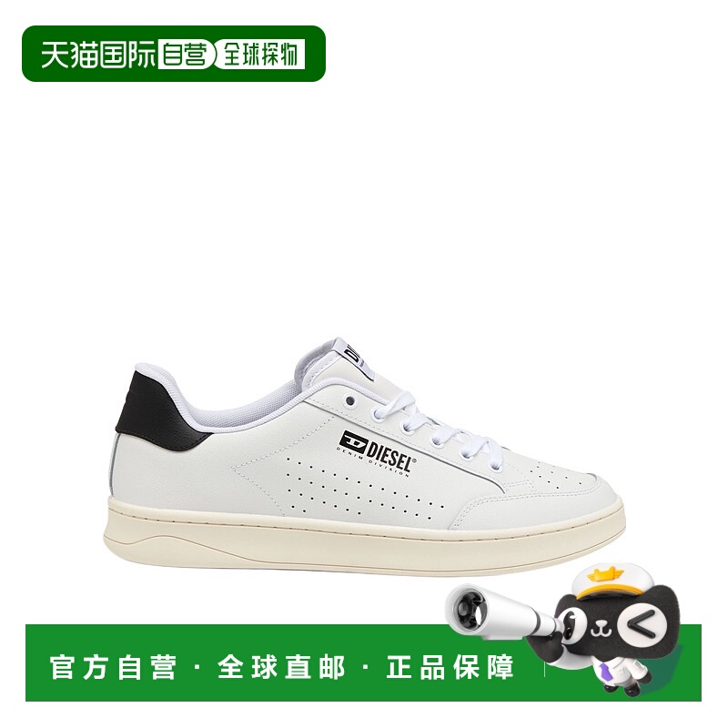 1h可退 DIESEL 男士运动鞋 Y03282P6887H1527 AW2024 白色 穿孔运
