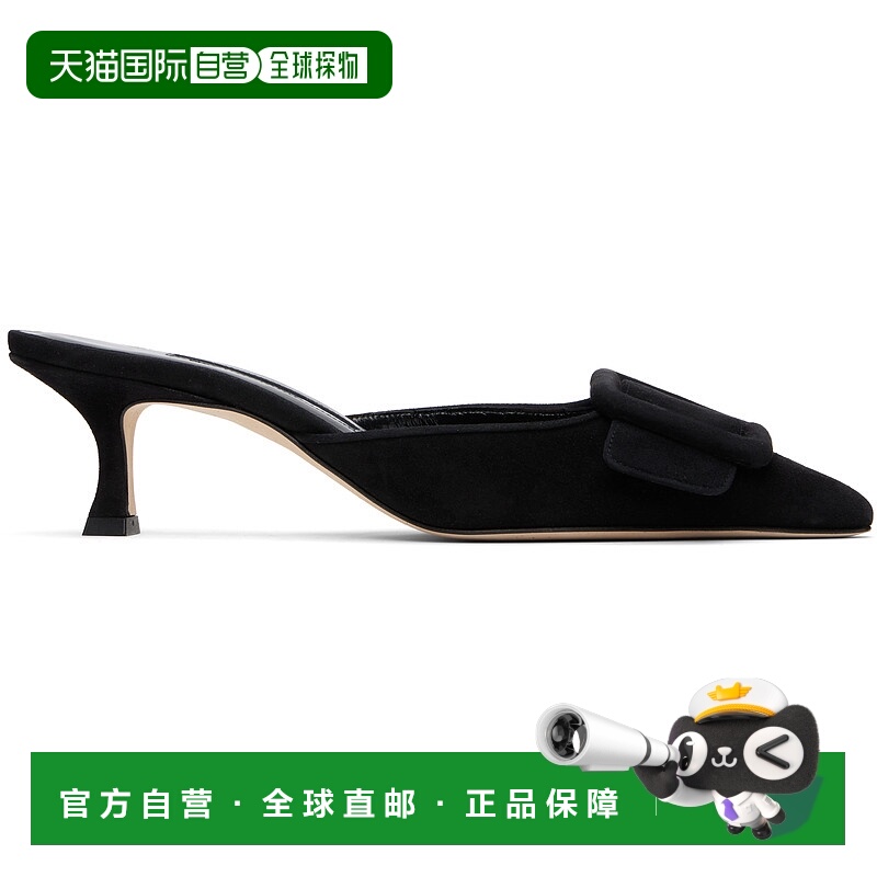 1h可退 潮奢 MANOLO BLAHNIK 莫罗 伯拉尼克 女士 黑色 Maysale