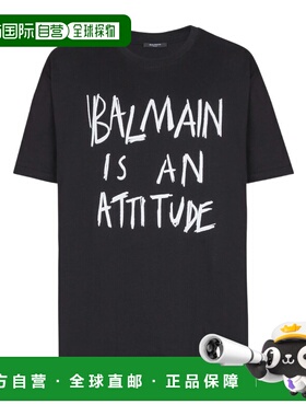 BALMAIN 男士T恤 GH1EG225GF40EAB SS2026 黑色 T-Shirt