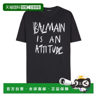 BALMAIN 男士T恤 GH1EG225GF40EAB SS2026 黑色 T-Shirt