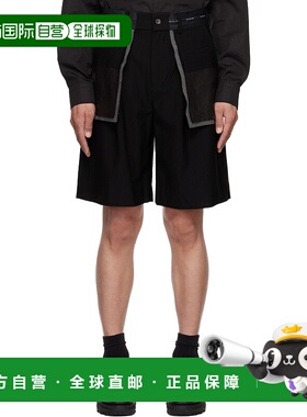 1h可退 潮奢 Feng Chen Wang 男士 黑色 Deconstructed Patchwork