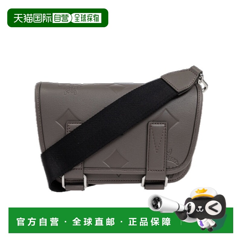 1h可退 MCM 男士斜挎包 MMMFSTA030FF AW2024 黑色 徽标单肩包