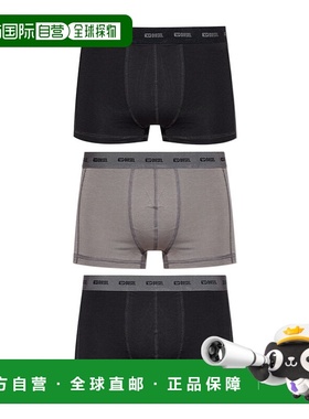 DIESEL 男士内裤 A178320IKBKE7480 SS2026 黑色 平角内裤三条装