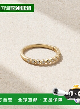 1h可退 潮奢 stone and strand 女士 窄款晶格14K金钻石戒指 DIA5