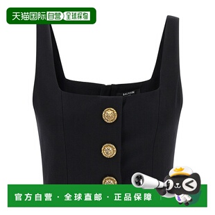 SS2026 GF1AB520WC090PA 黑色 女士背心吊带 BALMAIN