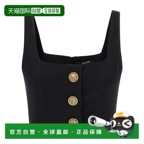 BALMAIN 女士背心吊带 GF1AB520WC090PA SS2026 黑色