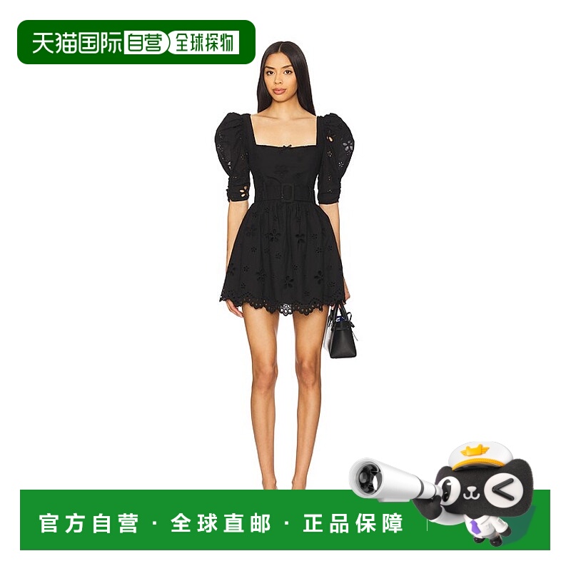 1h可退 潮奢 For Love & Lemons 女士 雏菊网眼束带迷你连衣裙 CD