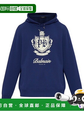 BALMAIN 男士针织衫 FH0JT255GF30SPV AW2025 蓝色 Hoodie长袖