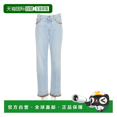 VALENTINO 女士牛仔裤 BDD20A94W508 AW2025 蓝色 多口袋牛仔裤