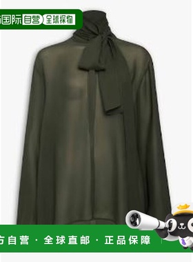 付款1h内可退 潮奢 alaia 女士 乔其纱围巾衬衫 AA9C0962T666A
