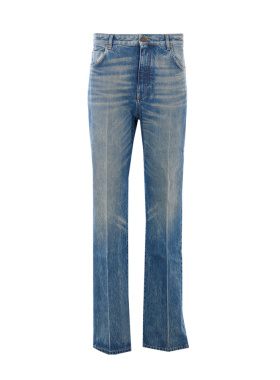 香港直邮BALMAIN 男士牛仔裤  MI120DG106AW SS2026蓝色 直筒裤