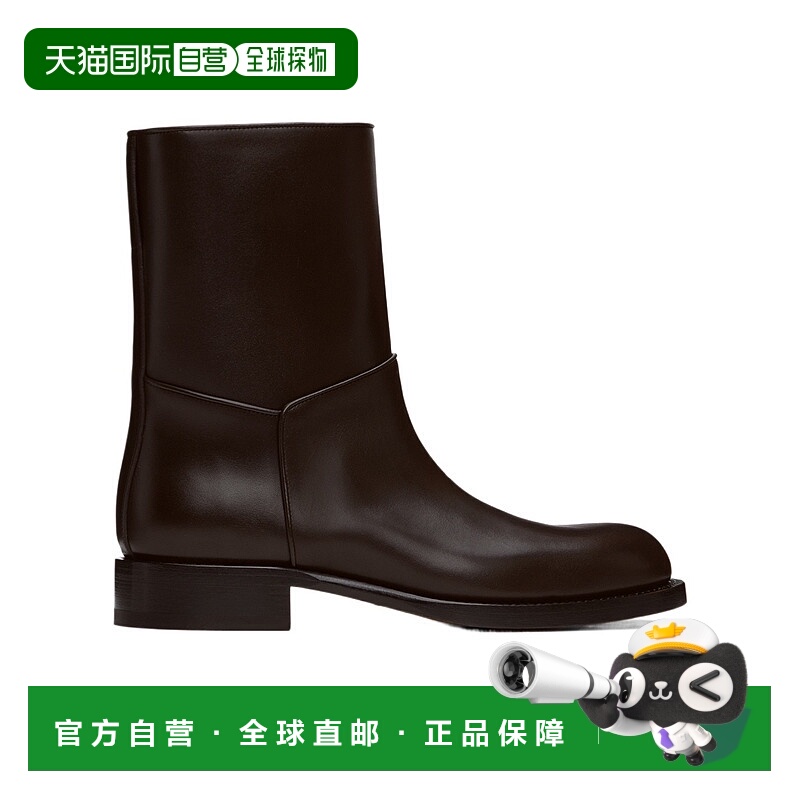 1h可退 THE ROW 女士高跟鞋 F1550L58DBR AW2024 黑色 圆头短筒靴