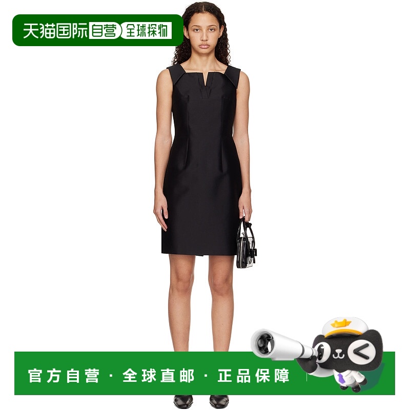 1h可退 潮奢 SHUSHU TONG 女士 黑色 Lapel Waist-Cinching Strai