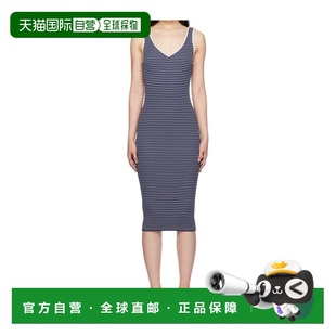 SS2024 R24S2176VNNAVYMICROSTRIPE STAUD 女士连衣裙