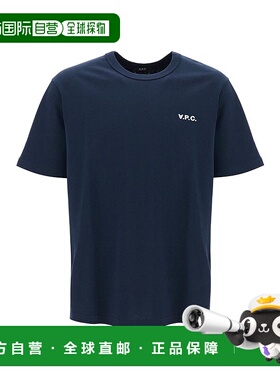 A.P.C. 男士T恤 COHBQH26391TIQ AW2024 蓝色 Cotton crew-neck T