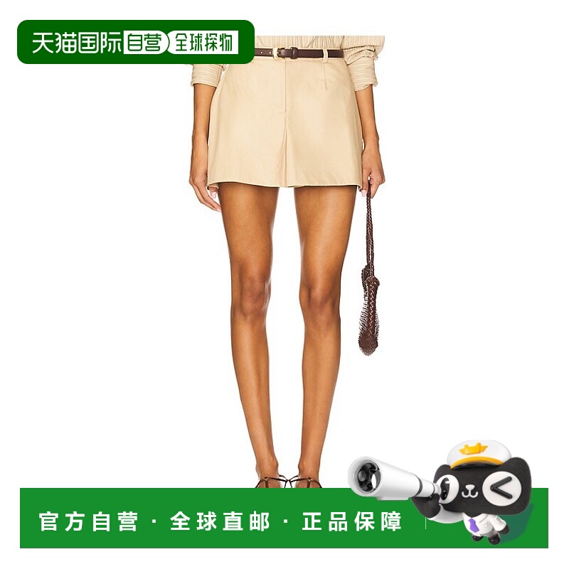 1h可退 潮奢 FAITHFULL THE BRAND 女士 褐色迷你半身裙 FF3887FA
