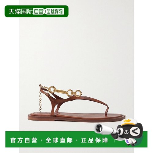 1h可退 潮奢 ZIMMERMANN 女士 Wild 精饰皮质凉鞋 2695FS25A1