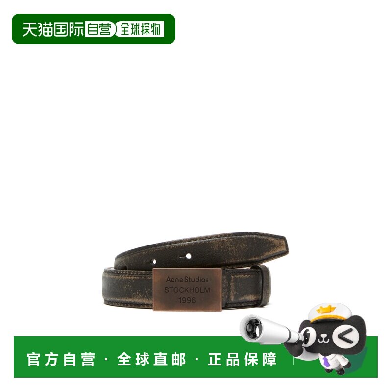 1h可退 ACNE STUDIOS 男士腰带 C80214AIP SS2026 深棕色 压印腰