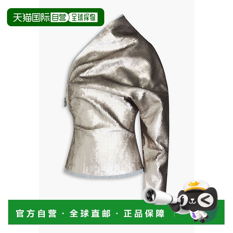 1h可退 潮奢 rick owens 瑞克 欧文斯 女士 单袖珠片牛仔上衣 RO0