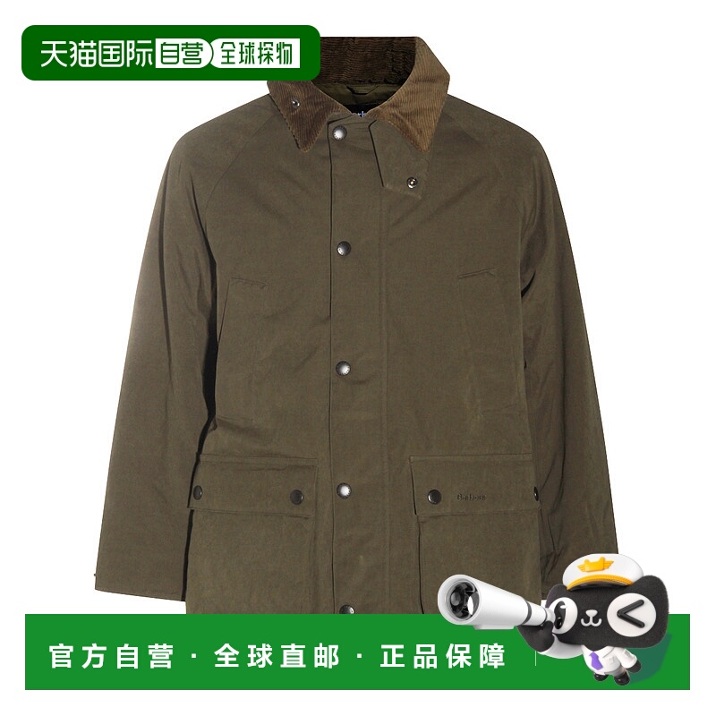 1h可退 潮奢 Barbour 巴伯尔 男士 OS 绿色棉质带里衬休闲夹克 25