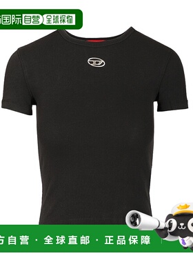 DIESEL 女士T恤 A199100JMBA900 SS2026 黑色 Black stretch cott