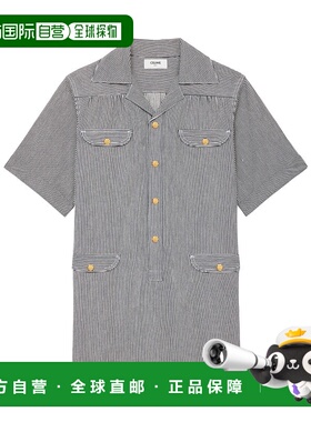 CELINE 女士衬衫 RR08H351N07IA SS2025 灰色短袖