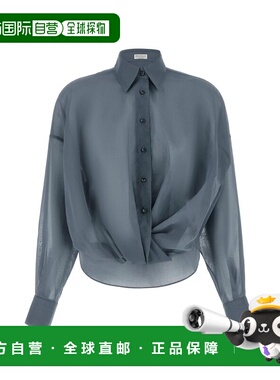 1h可退 潮奢 Brunello Cucinelli 布内罗 古奇拉利 女士 蓝色衬衫