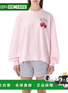 GANNI 女士T恤 A105005911026868 SS2026 粉红色 Ganni pink Cher