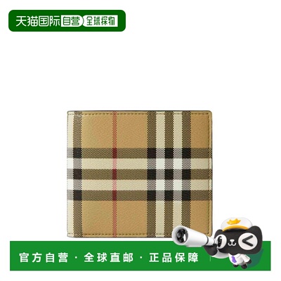 BURBERRY 男士钱包 8113133 SS2026 浅棕色 Beige coated fabric