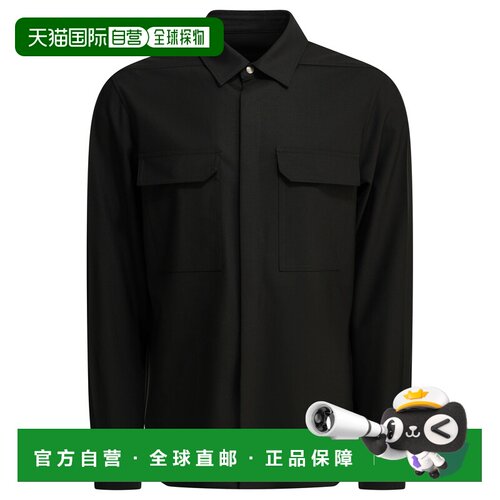 RICK OWENS 男士衬衫 RU02F4236ZL09 AW2026 黑色 