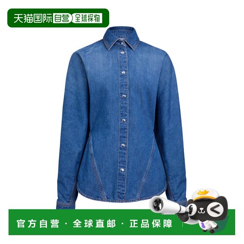 ALAIA 女士衬衫 AA9C0988D004B505 AW2025 蓝色 ROUND DENIM SHIR