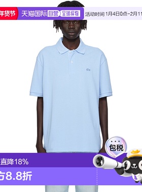 1h可退 潮奢 Lacoste 法国鳄鱼 男士 蓝色 Croc Signature Polo