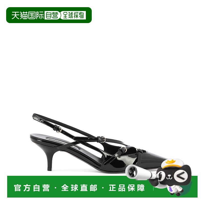 1h可退 潮奢 Miu Miu 缪缪 女士 漆皮露跟搭扣浅口鞋 5I013E069F0