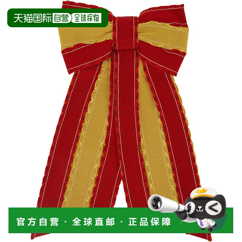 1h可退 潮奢 Bode 女士 红色 & 黄色 Winner's Sash Bevel Bow 发